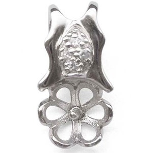 925 Silver Pendant Setting with a Large Bail