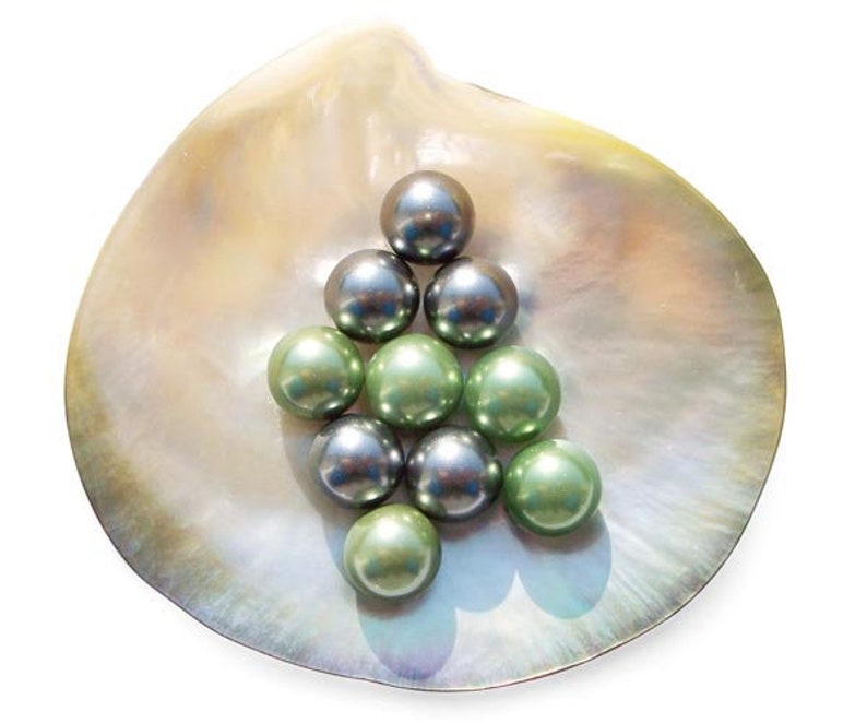 Shell Pearl Round 10mm Round AAAA Southsea Shell Pearl Half Drilled - Etsy