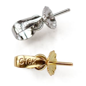 18K Yellow Gold or 18K Sold White Gold Pendant Setting for Any Dangling Pearl or Gemstone to Make Your Own Unique Fine Jewelry