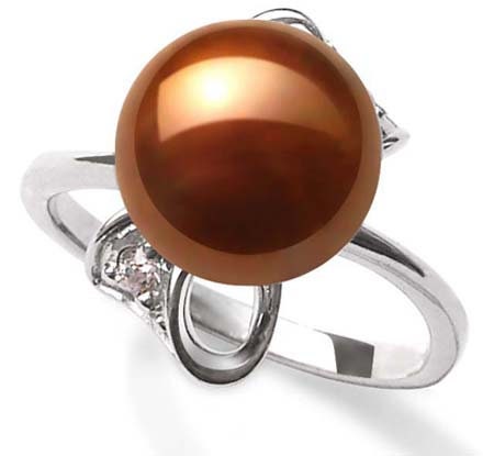 9.5-10mm Stamped Sterling Silver Pearl Ring - Etsy