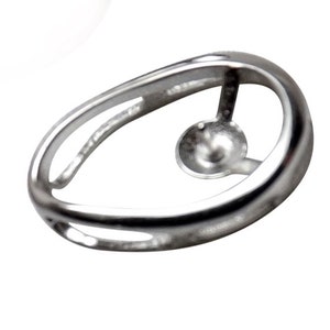 925 Sterling Silver Drop Shaped Pearl Pendant Setting
