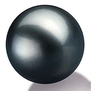 Huge 13-14mm High AA+ Quality Authentic ROUND Tahitian Black Pearl Half-Drilled to Make High-End Ring or Pendant