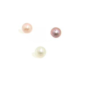 4-4.5mm Individual AAA Round Pearl in White Pink and Mauve Undrilled