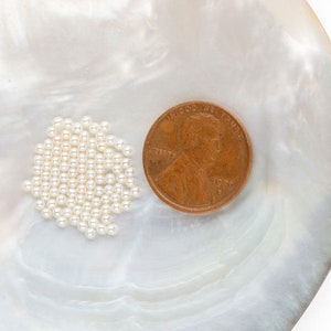 1-2mm AA+ White Undrilled Round Seed Pearls Sold by 100 Pieces