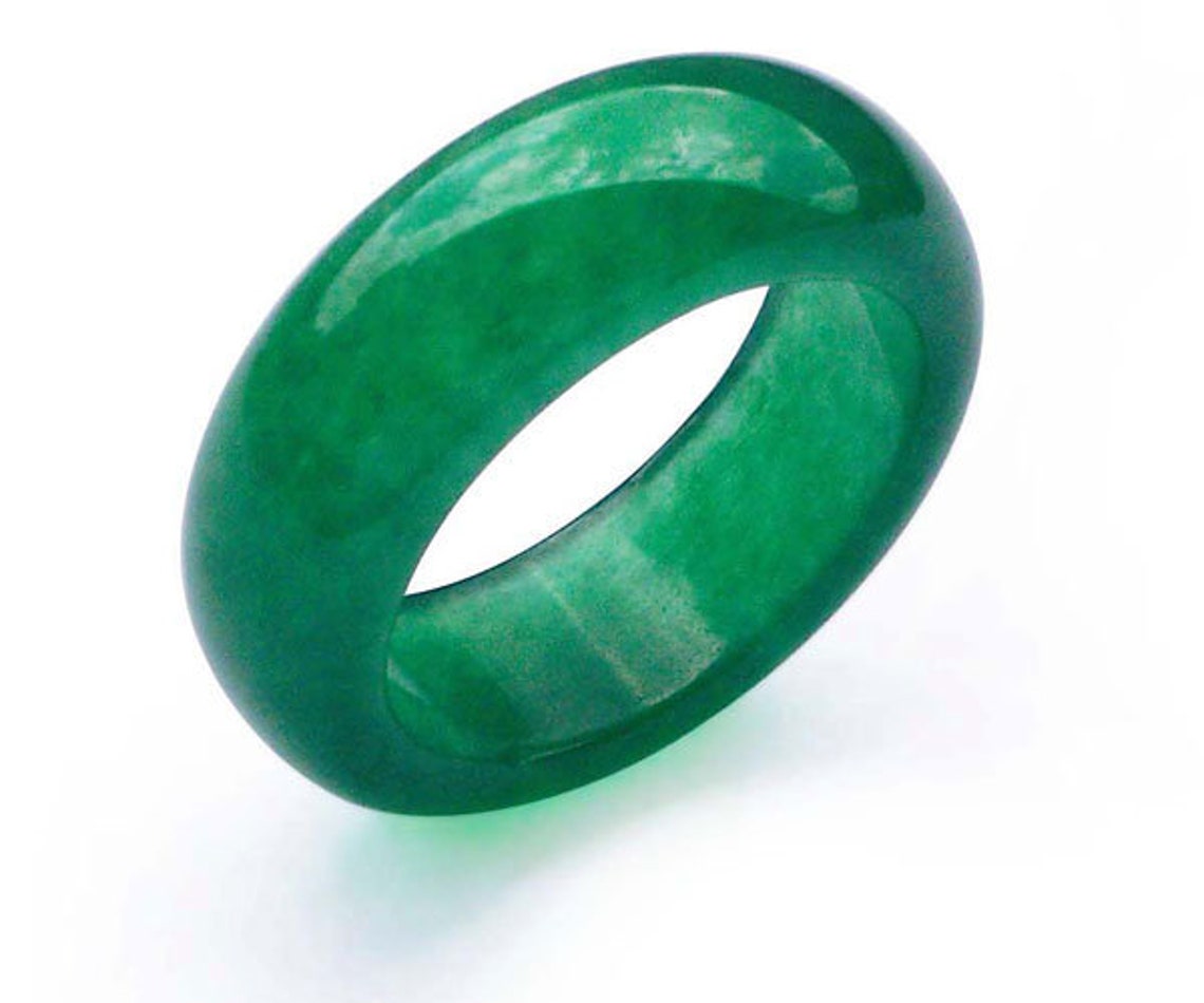Real Jade Ring Light Green or Dark Green Jade Etsy