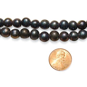 9-10mm Side Drilled Potato Pearl Strand with 1.7mm or 2.3mm Holes