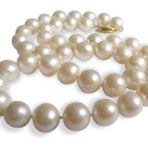 9-9.5mm AAA Gem Quality Genuine Pearls 14K Gold 17in Long Pearl Necklace