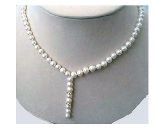 10mm Pearl Tin Cup Necklace - Etsy