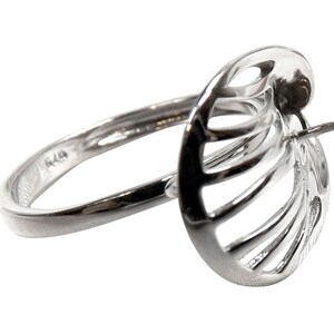 Adjustable Sized Large and Sturdy Open on Top 925 Sterling Silver Ring Setting for Making Your Own Unique Ring with Any Gemstone
