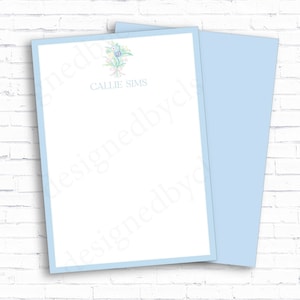 Bouquet Briefpapier | Personalisierte Briefpapier | Digitale Download- und Druck-/Versandoptionen