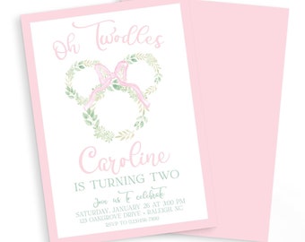 Oh TWOdles | Minnie Mouse Invitation | Digital Download or Print/Ship