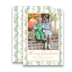 Aquarel Garland | Kerstkaart | Afdrukken/verzenden of digitaal downloaden