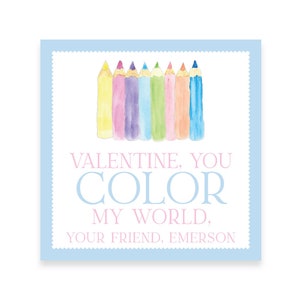 Du färbst meine Welt | Aquarell Farbe VALENTINE TAG