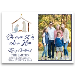 Oh Come Lasst uns ihn anbeten | Weihnachtskarte | Druck/Versand oder Digitaler Download