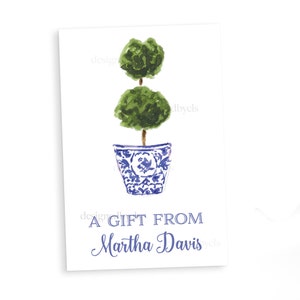 Topiary Gepersonaliseerde Gift Tag | Behuizingskaart