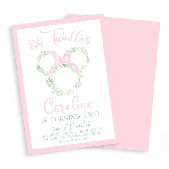 Oh TWOdles | Minnie Mouse Invitation | Digital Download or Print/Ship