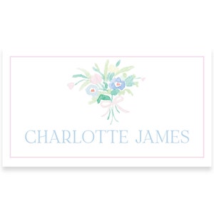 Floral aquarel visitekaartje | Opties voor digitaal en afdrukken/verzenden