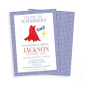 SUPER CELEBRATION | Calling All Superheroes Birthday Invitation | Digital Download and Print/Ship Options