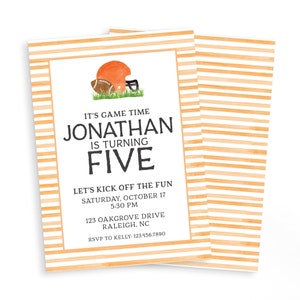 IT&#39;S GAME TIME | Football Birthday Invitation | Digital Download and Print/Ship Options