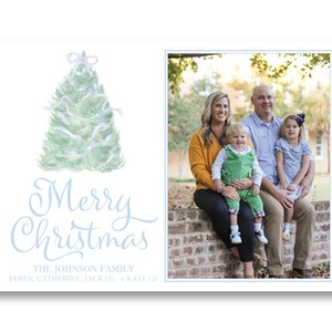 Aquarell Baum | Weihnachtskarte | Druck/Versand oder Digitaler Download
