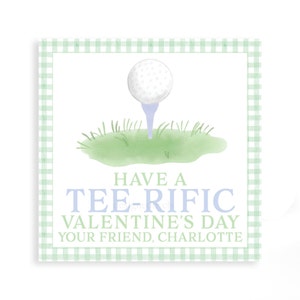 TEE-RIFIC Valentinstag | Gingham Golf Aquarell Valentine TAG