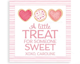 A Little Treat |  Watercolor  VALENTINE TAG