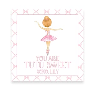 TUTU SWEET | 水彩バレリーナバレンタインタグ