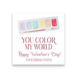 Arte - Tu colora il mio mondo / TAG DI SAN VALENTINO con colori ad acquerello