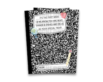Dinner and Dishes | Gift Card Holder | First Week Teacher Treat