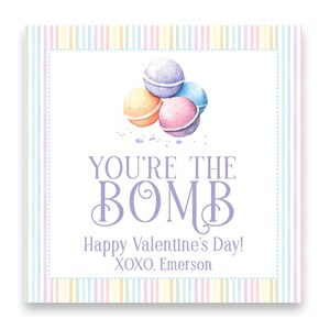 Du bist die BOMBE zum Valentinstag | Badebombe Aquarell Valentine TAG