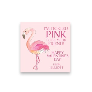 Rosa gekitzelt | Aquarell Flamingo VALENTINE TAG