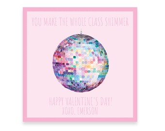 You make the whole class SHIMMER | Watercolor VALENTINE Tag | Digital Download & Print/Ship Options