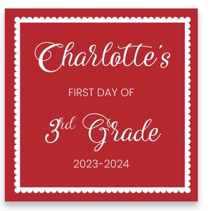 Scallop First/Last Day of School Sign | Digital Download Option | Print/Ship Option