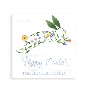 Ostern Geschenkanhänger | Personalisierter Hase Geschenkanhänger | Digital und Druck/Versand Optionen