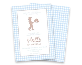 Bucaroo | Cowboy Birthday Invitation | Digital Download and Print/Ship Options