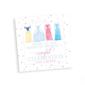 Royal Celebration Party Favor | Prinzessin Geschenkanhänger | Digital- und Druck-/Versandoptionen