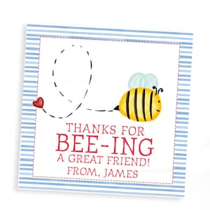 Vielen Dank für BEE-ing ein toller Freund | Aquarell Biene VALENTINSTAG TAG