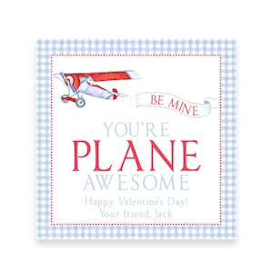 Du bist FLUGZEUG Super | Aquarell VALENTINSTAG TAG