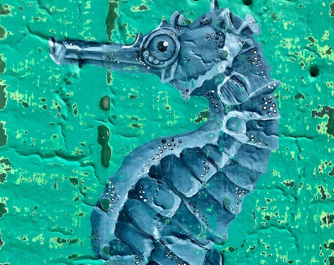 Seahorse Art, Seahorse Nautical Home Decor, Reclaimed Pallet Wood