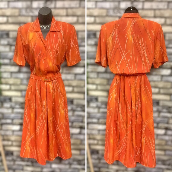 burnt orange colour dress