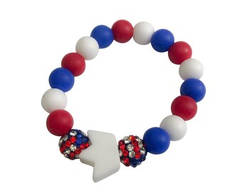 Made On Terra Peace Sign Flowers Rainbow Euro European Italian Style Bracelet Bead Charm