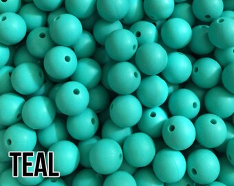 9 mm Teal Silicone Beads 10-1,000 (aka Turquoise)