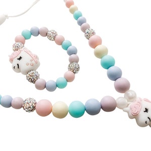 Super Sparkly Unicorn Collier Fille Cadeau (Bracelet Add-On) - Collier Petite Fille - Collier Licorne - Collier Sparkle - Bijoux pour enfants