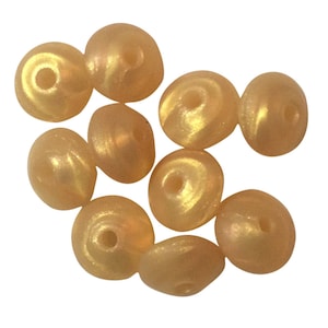 Small Abacus Lentil Saucer Silicone Beads in Gold - 12 mm x 7 mm - Bulk Silicone Beads Wholesale - DIY Jewelry