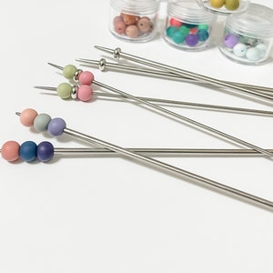 6 Pairs Pebbles Sock Knitting Needle Stoppers 2mm 3mm Beader Caps Tips Back Stoppers Point Protectors End Stoppers Stitch Holder image 4
