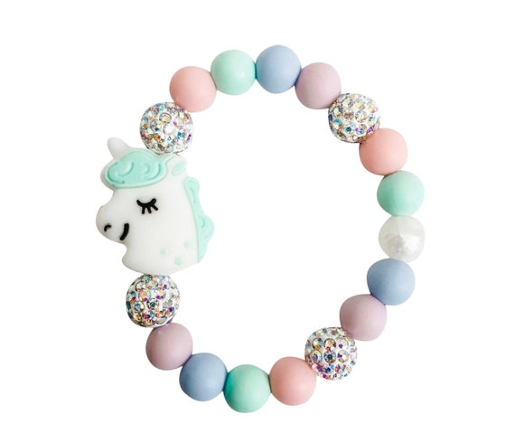 Unicorn Bracelet Unicorn Jewelry Birthday Gift Silicone Beads Unicorn Party  Favor C 