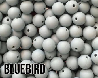 12 mm Bluebird Silicone Beads 10-1,000 (aka Light Blue, Pastel Blue)