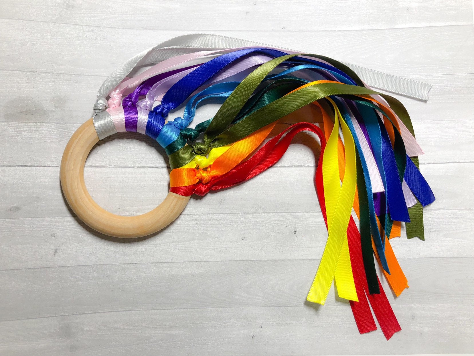 Small Rainbow Ribbon Ring