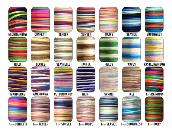 2mm Multi-colored Nylon Cord String Rope for Crafts, Silicone Necklaces /  Lanyards -  Canada