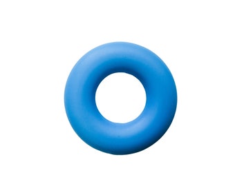 Blue Silicone Ring/Donut Beads Pendant
